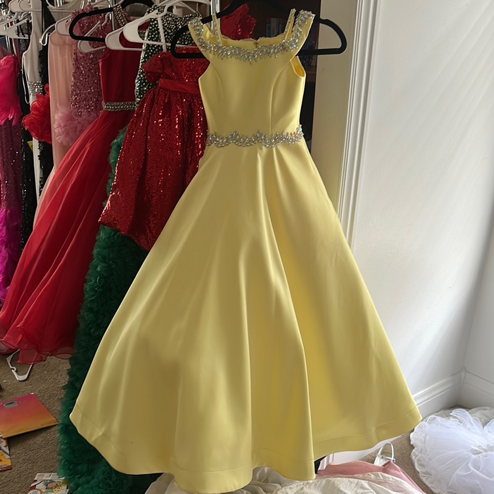 Elegant Yellow Rhitzee girls Kids Dress